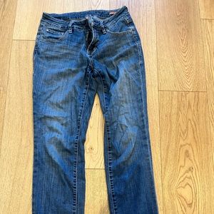 mid rise straight leg jeans